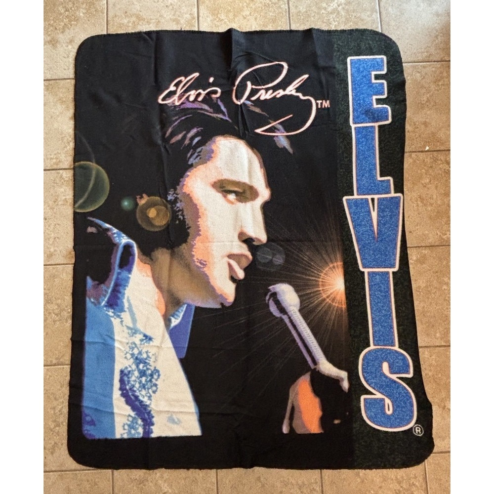 Elvis Presley Fleece Throw Blanket 4x5 Portrait Graphic Rock King Decor‎
